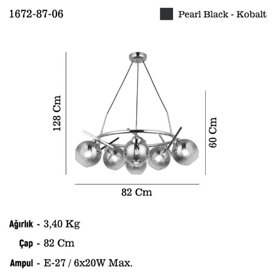 BENA 6 LI KOBALT SARKIT AVIZE 6XE27