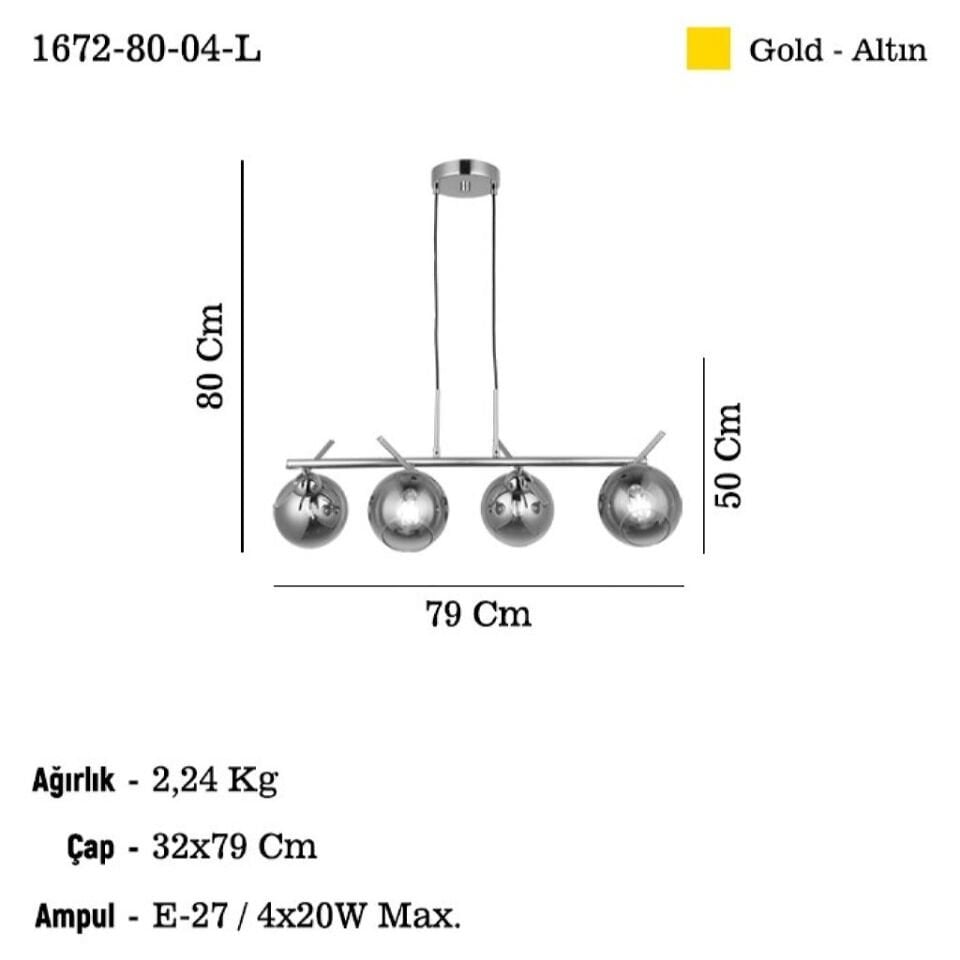 BENA 4 LU ALTIN SIRALI SARKIT AVIZE 4XE27