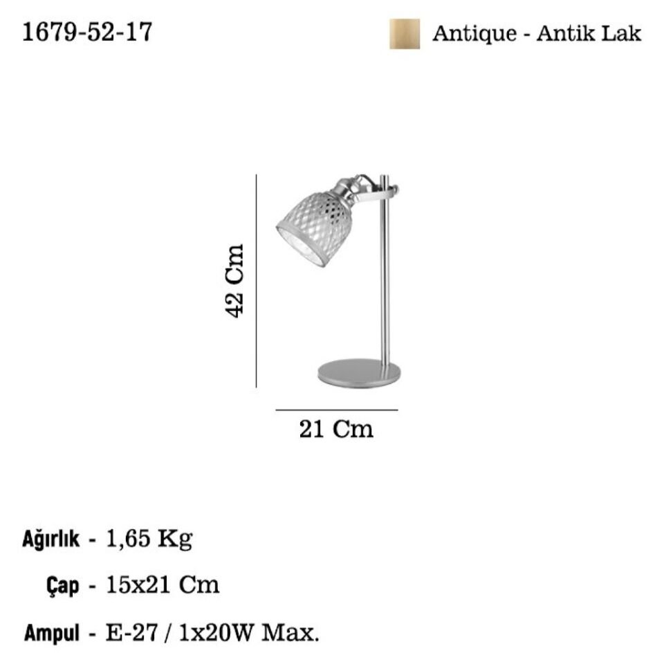 NATURA -ANTIK LAK MASA LAMBASI 1XE27