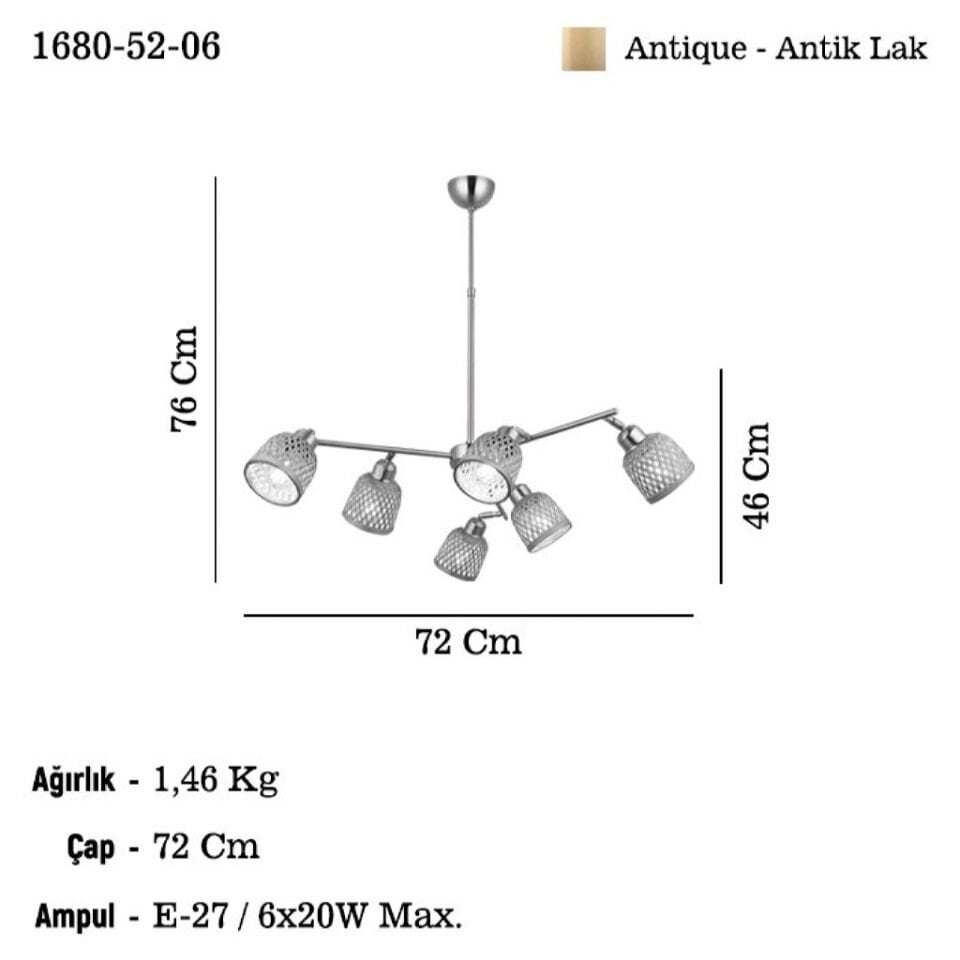 POMOR 6 LI ANTIK LAK AVIZE 6XE27