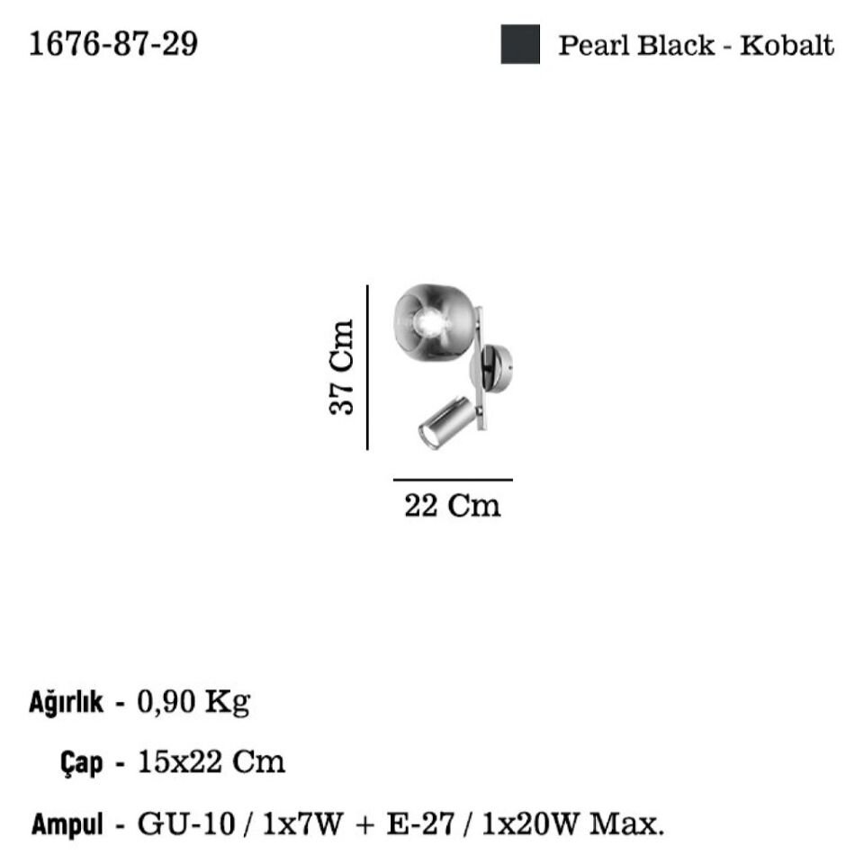 RAZNO 1+1 KOBALT APLIK 1XGU10-1XE27