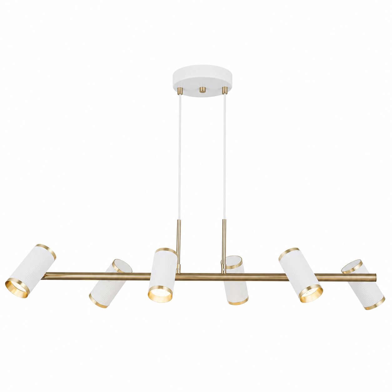 LUME 6 LI BEYAZ-ANTIK LAK SIRALI AVİZE 6XGU10