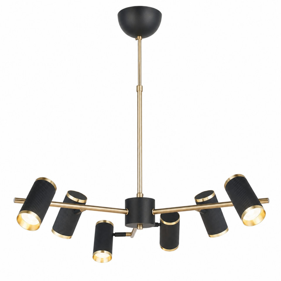 LUME 6 LI SİYAH-ANTIK LAK AVIZE 6XGU10
