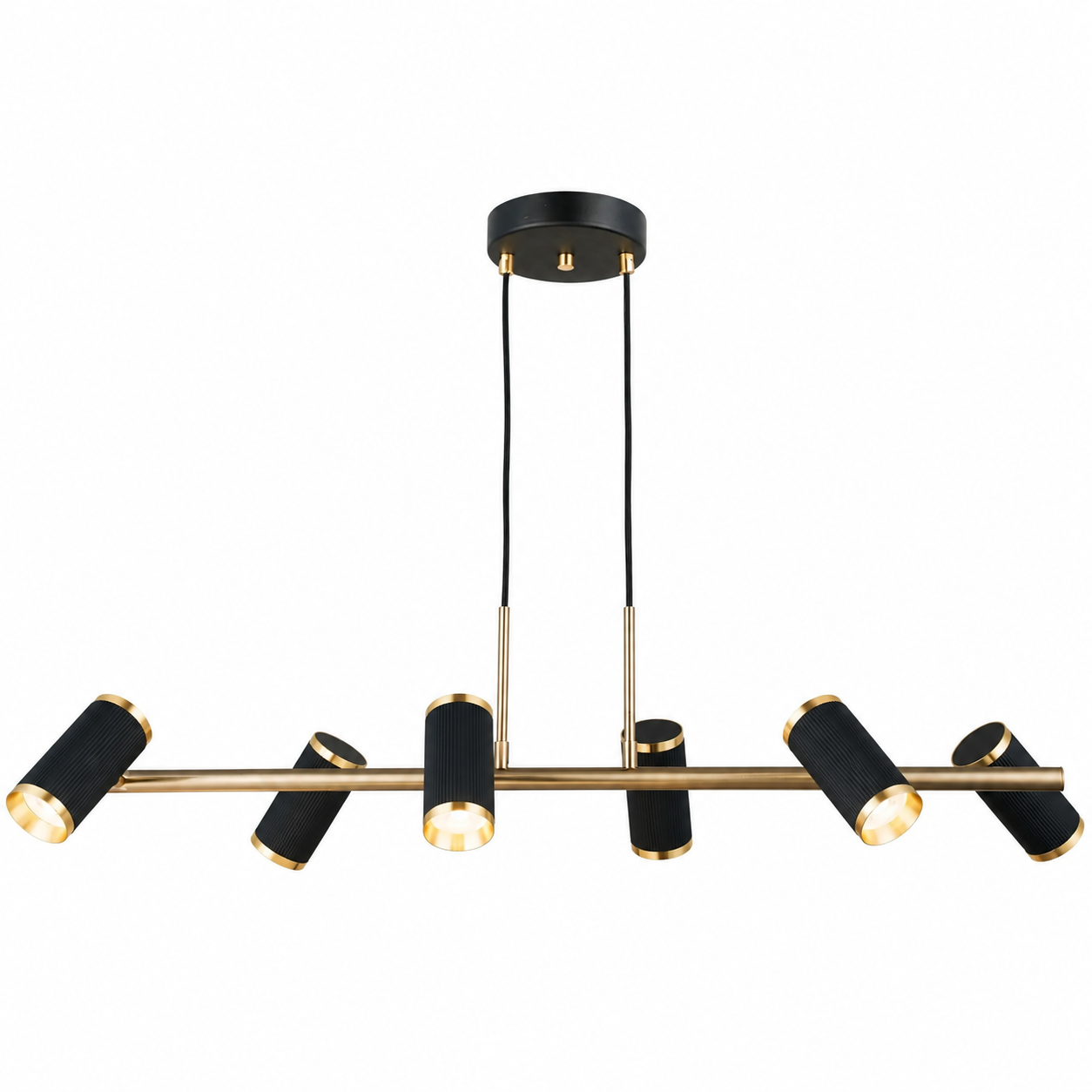 LUME 6 LI SİYAH-ANTIK LAK SIRALI AVİZE 6XGU10