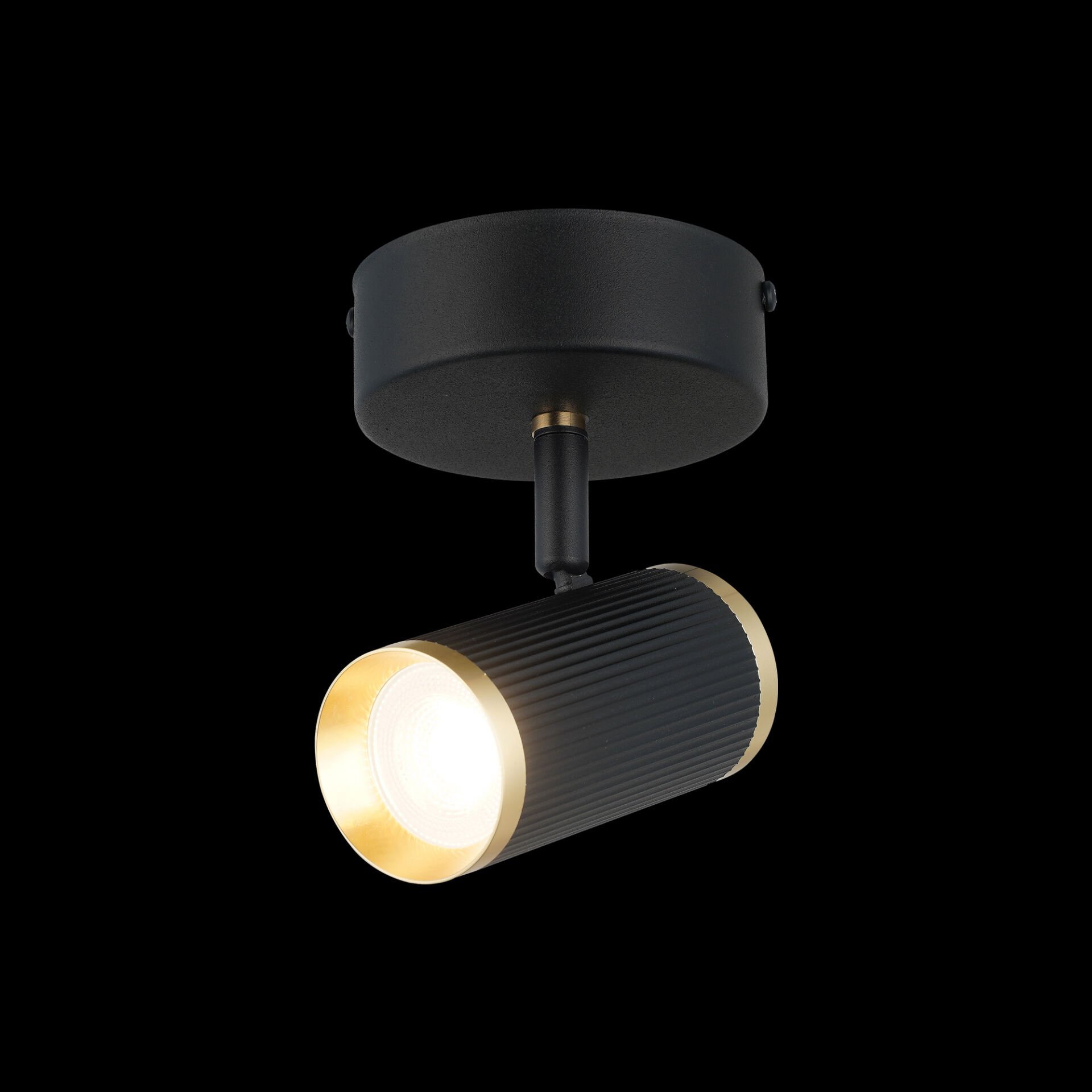 LUME TEKLİ SİYAH-ANTIK LAK PLAFONYER 1XGU10