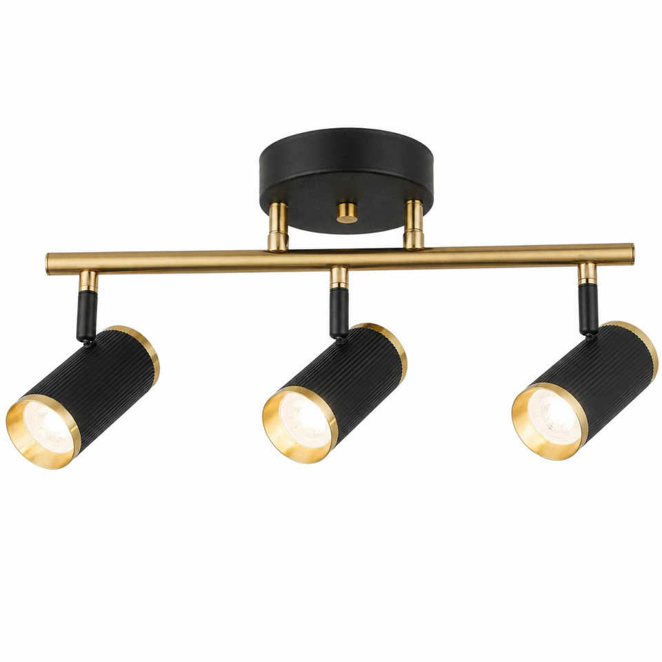 LUME 3 LU SİYAH-ANTIK LAK PLAFONYER 3XGU10