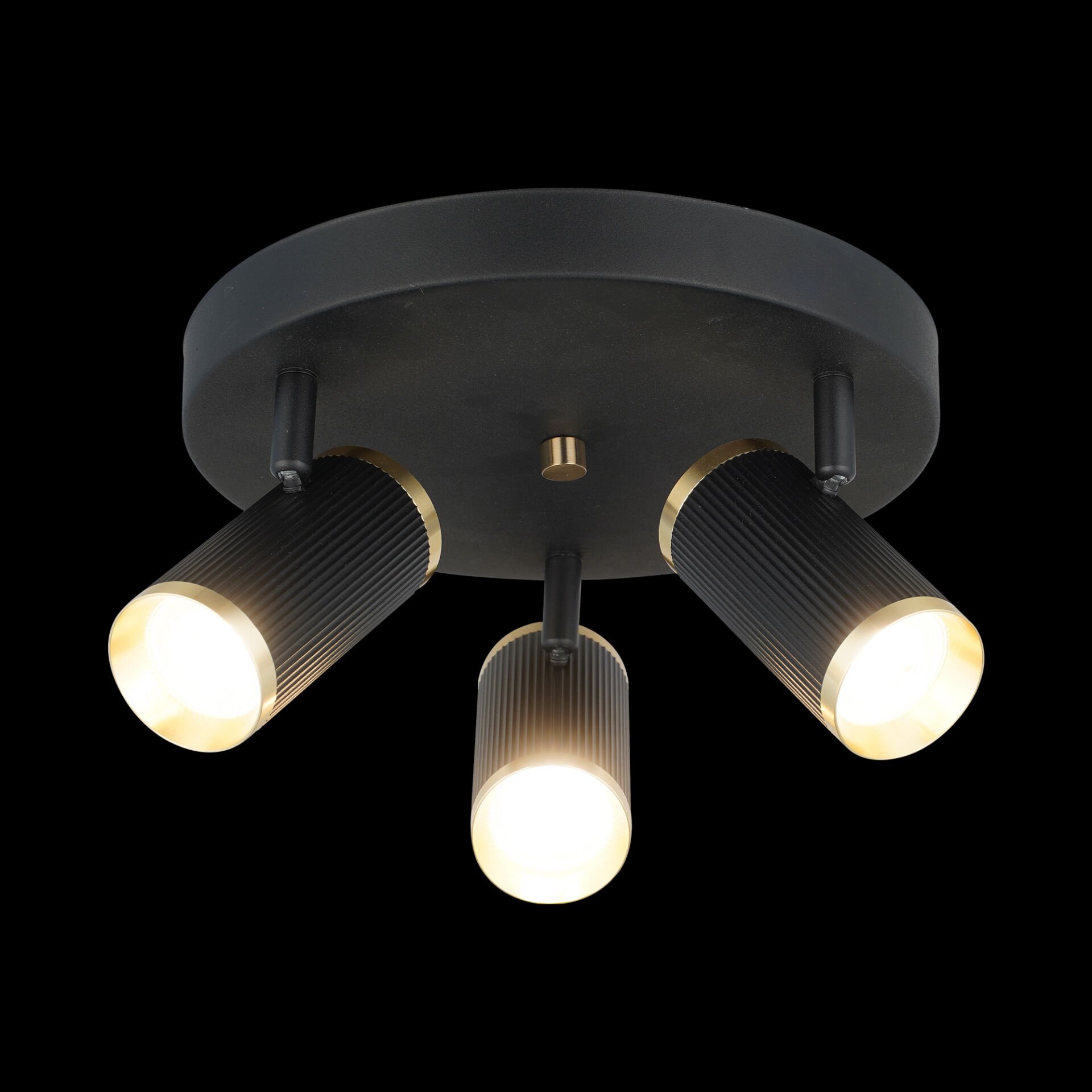 LUME 3 LU SİYAH-ANTIK LAK PLAFONYER 3XGU10