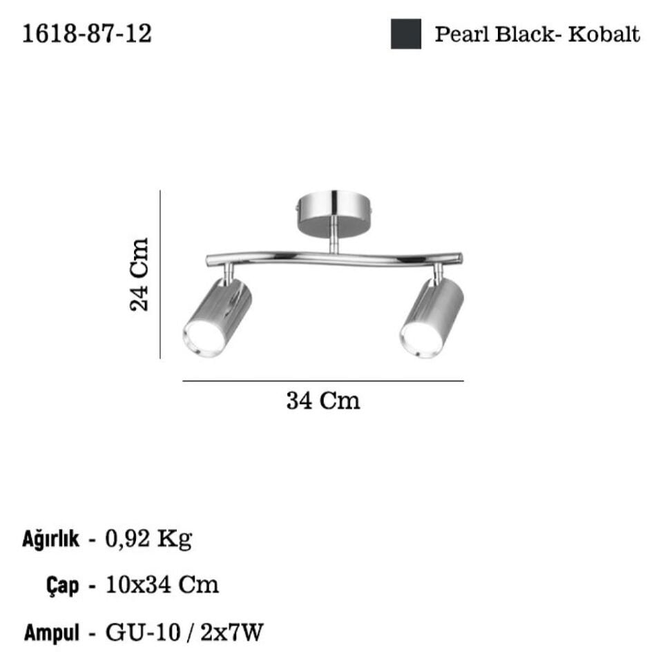 SPOTTE 2’li Kobalt Plafonyer