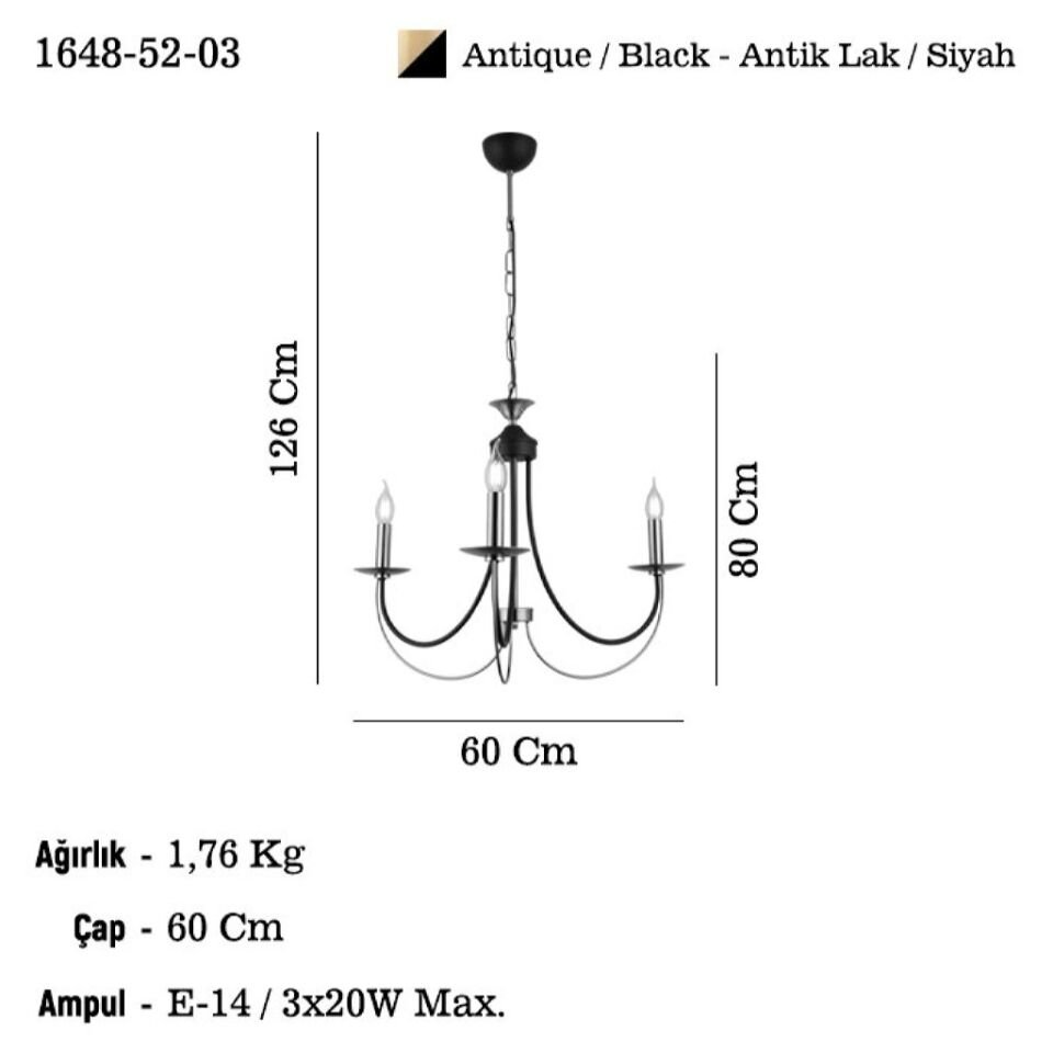 FERRA 3 LU ANTIK LAK AVIZE 3XE14