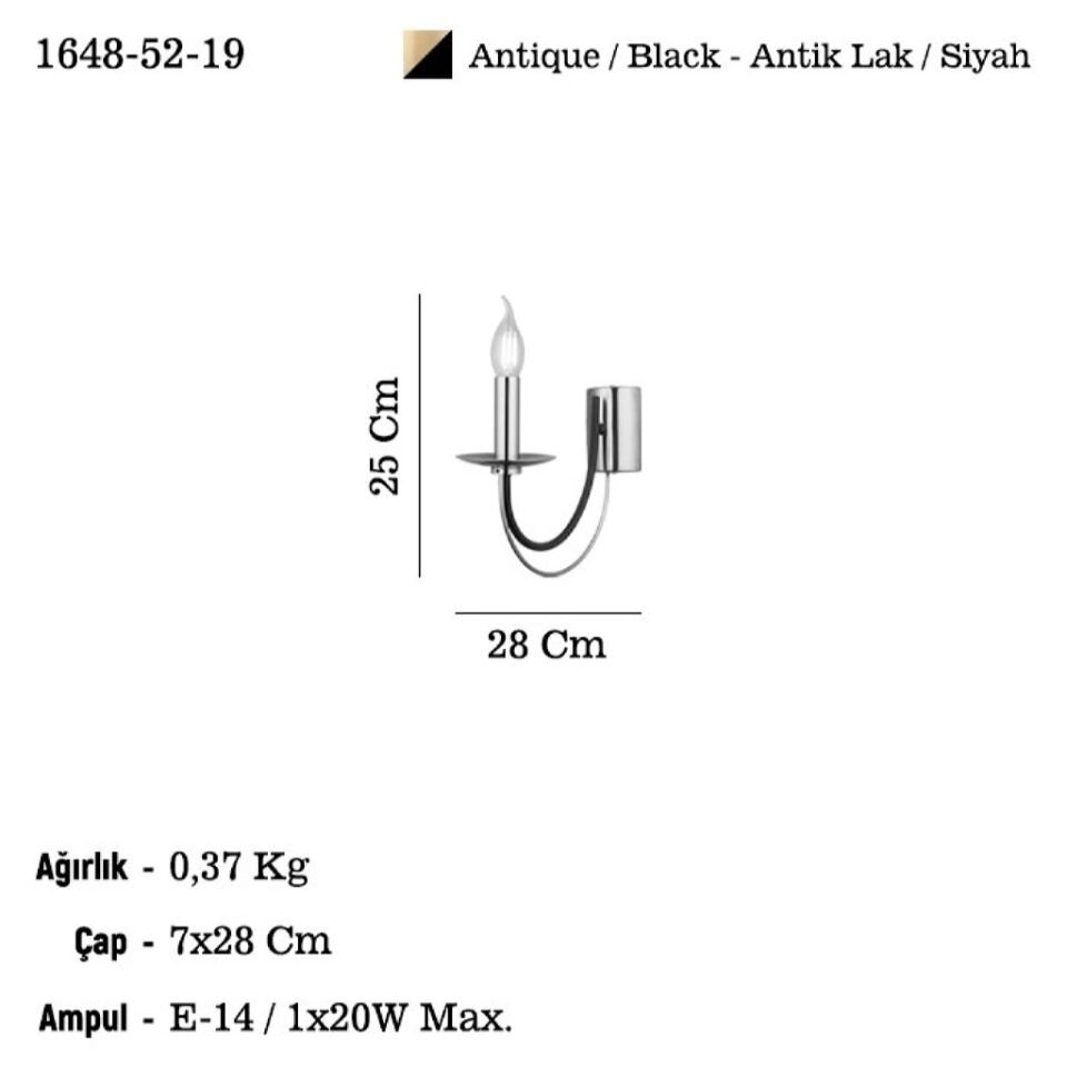 FERRA TEKLI ANTIK LAK APLIK 1XE14