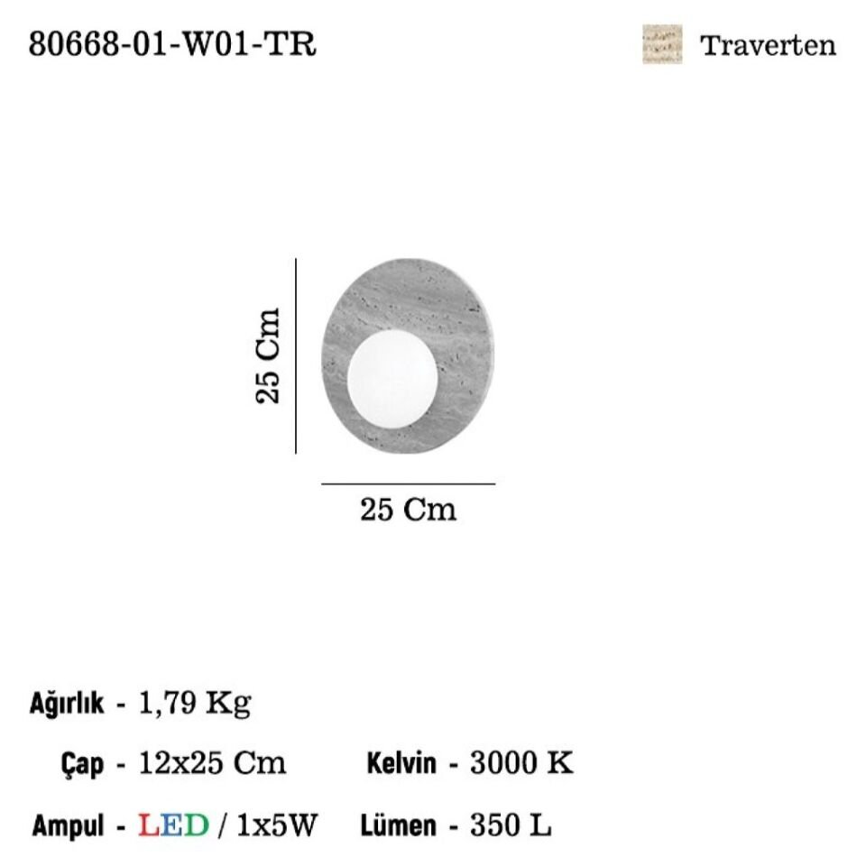 MIOTTO LEDLI TEKLI APLIK 3000K 5W