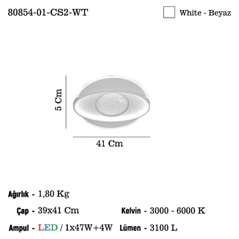 NIEVA K.BOY LEDLI PLAFONYER RGB 51W