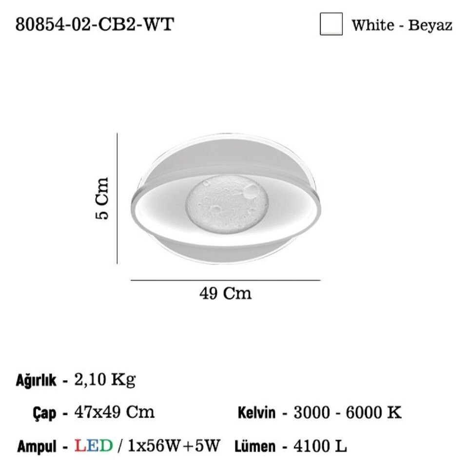 NIEVA B.BOY LEDLI PLAFONYER RGB 61W