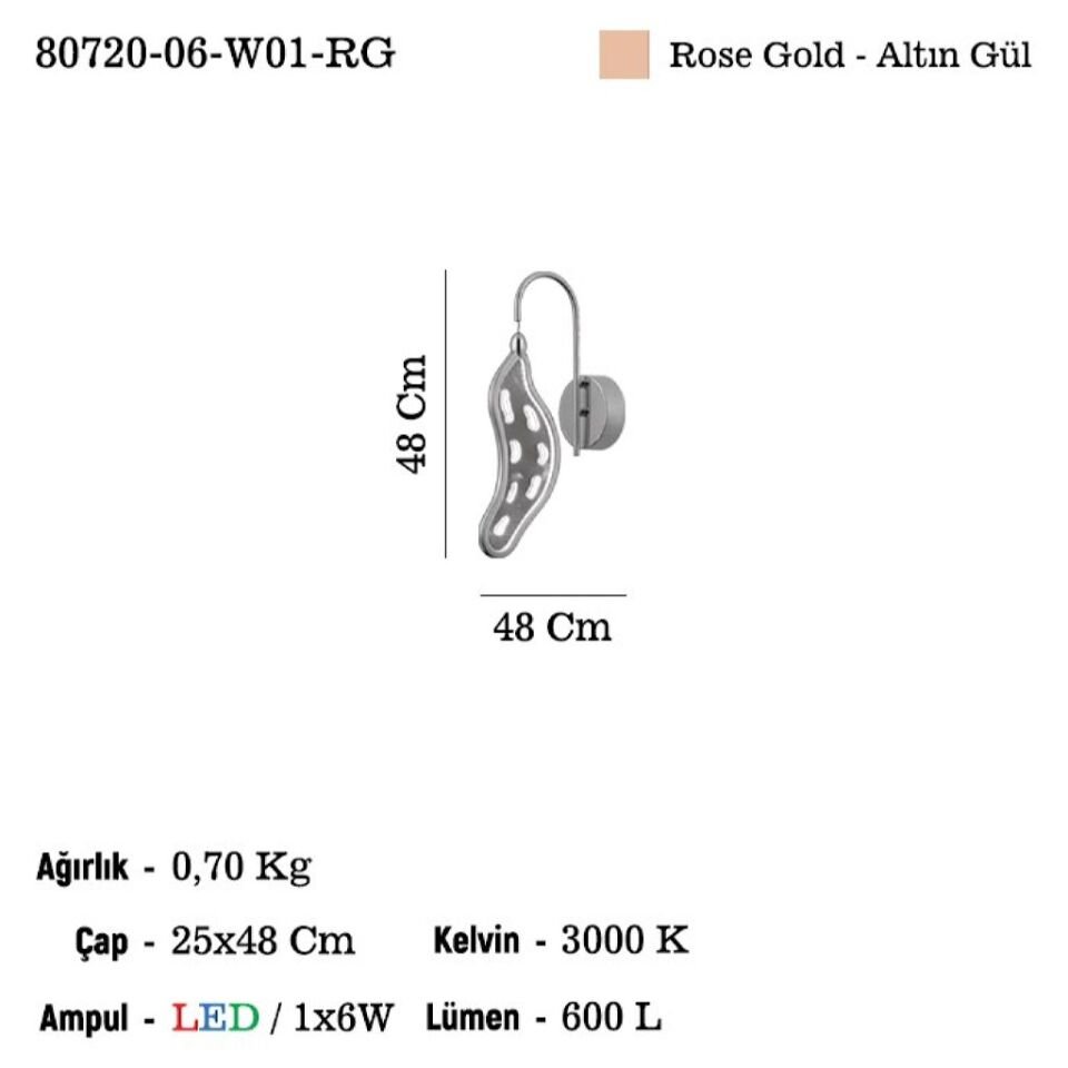 LACAPO TEKLI LEDLI APLIK 3000K 10W