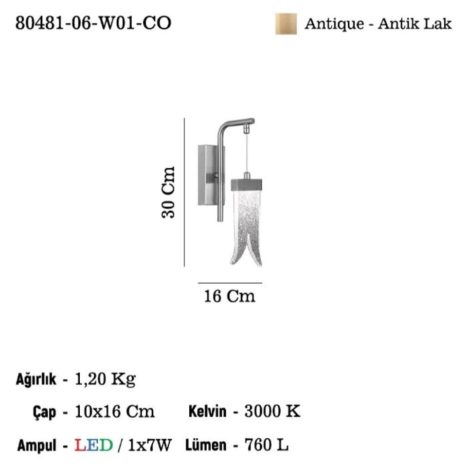 MONREO TEKLI LEDLI APLIK 7W 3000K